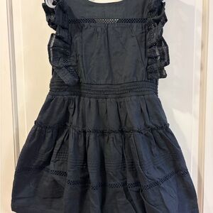 Crewcuts Black Ruffle Tiered Dress